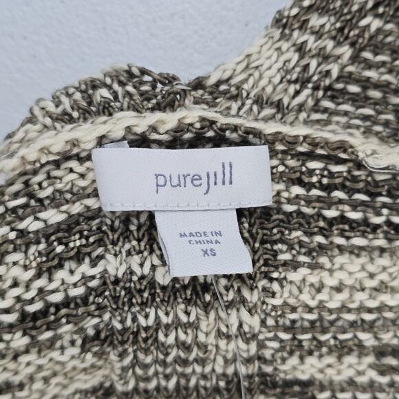 NWT Pure Jill Women’s‎ Open Front Cardigan Sweater XS Shale Cream 6761 - Picture 5 of 9